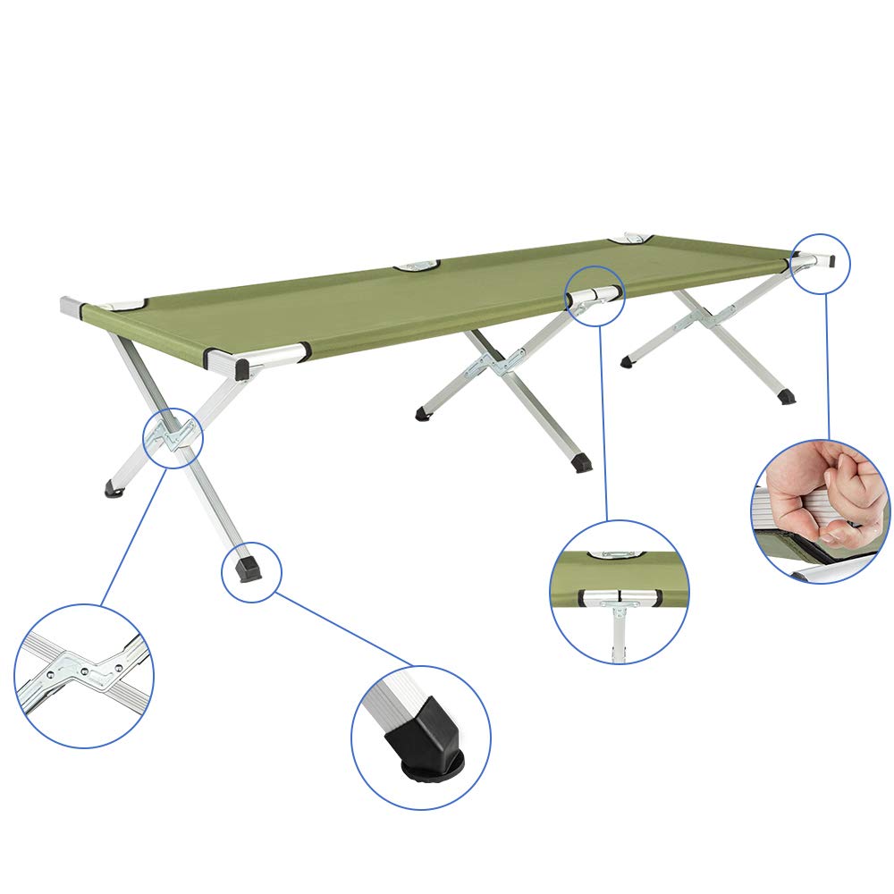 Portable Folding Camping Cot with Carrying Bag O88322