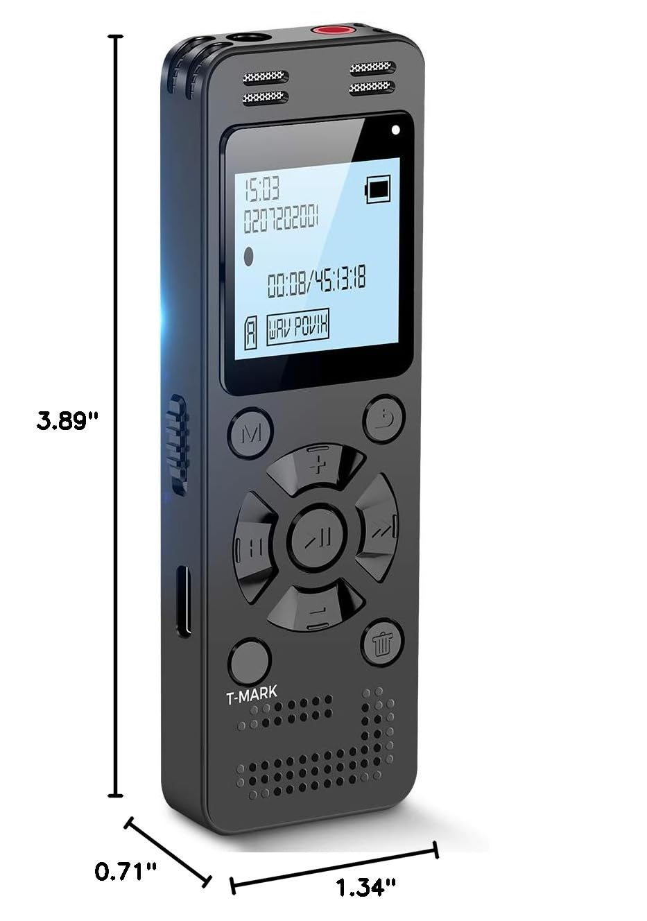 128GB Digital Voice Recorder with Playback P1231
