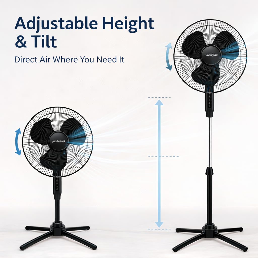 16-Inch 3-Speed Oscillating Pedestal Fan V9481