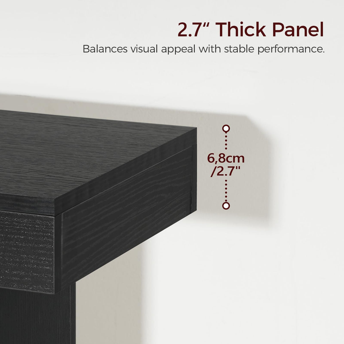 Black Rectangular Console Table X6506