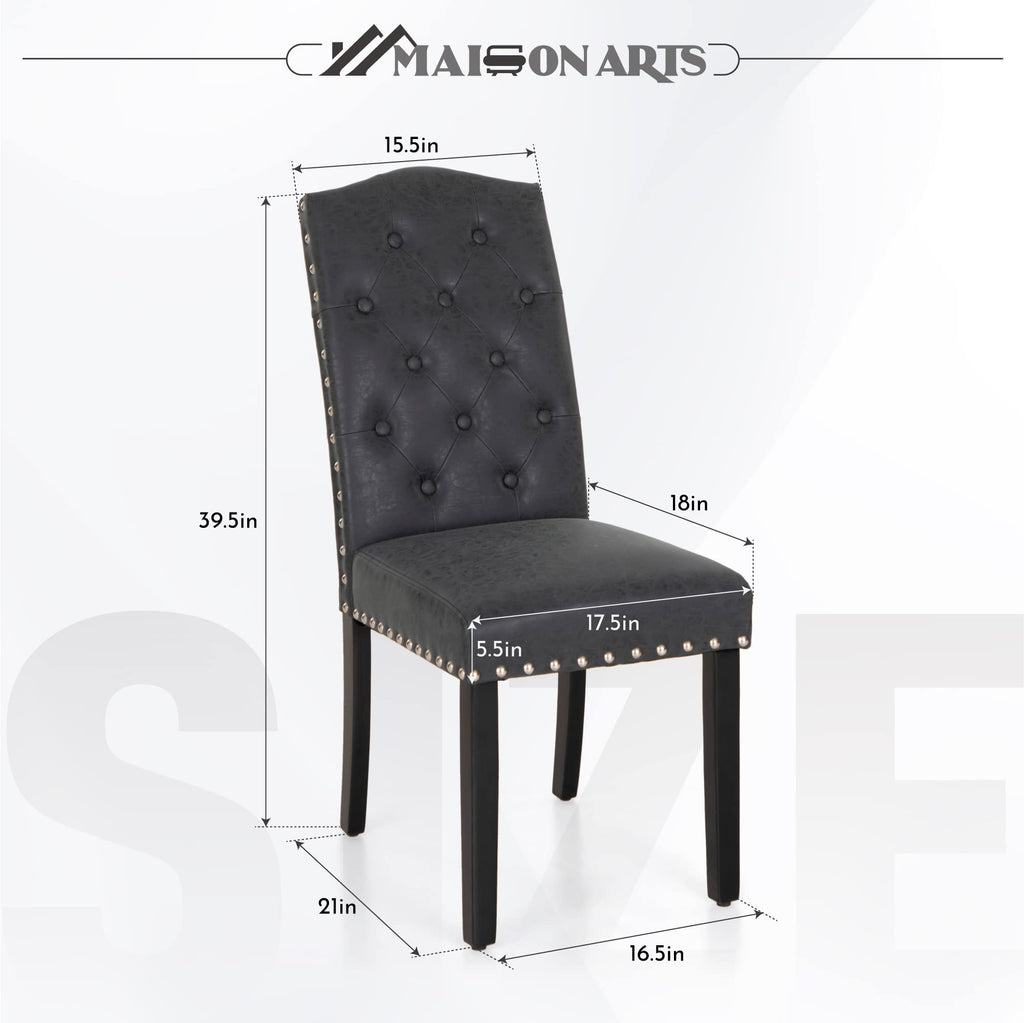 Black Faux Leather Dining Chairs Set of 2 R187923