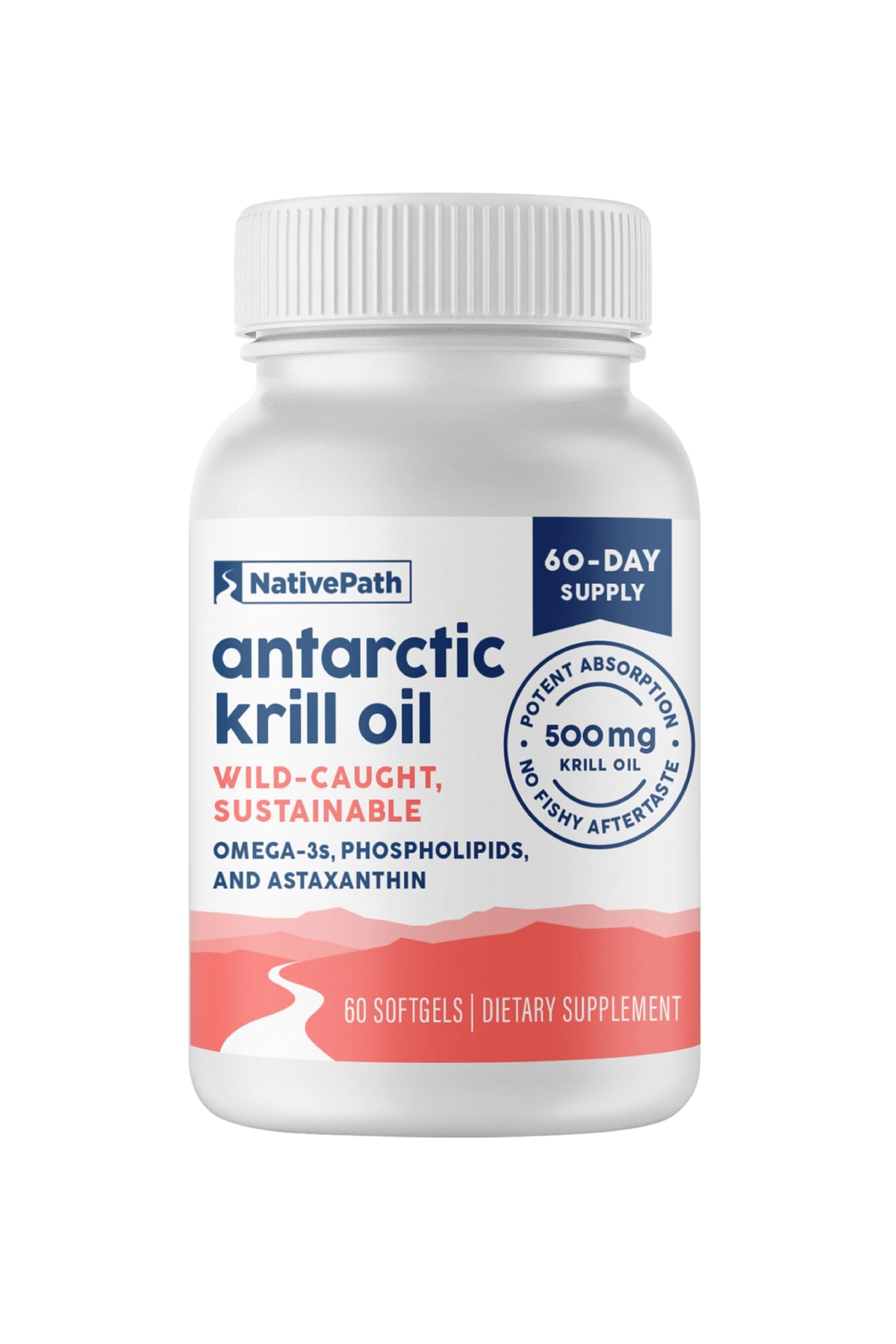 Antarctic Krill Oil 500mg Omega-3 60 Softgels I778565