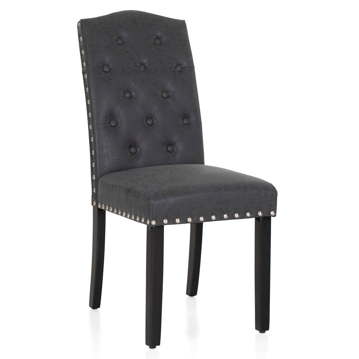 Black Faux Leather Dining Chairs Set of 2 R187923