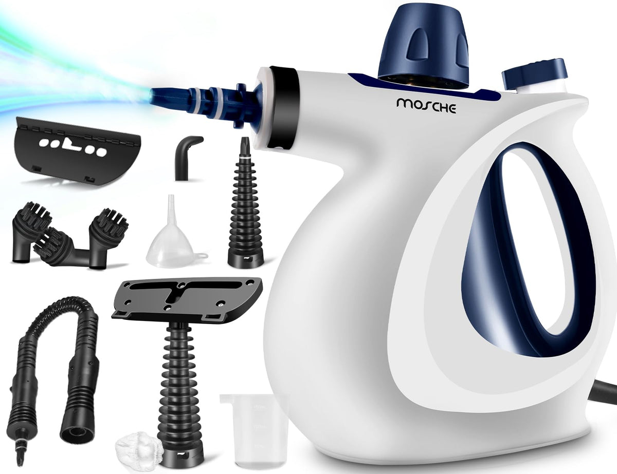Handheld Portable Steam Cleaner with 11-Piece Accessory Set V7194
