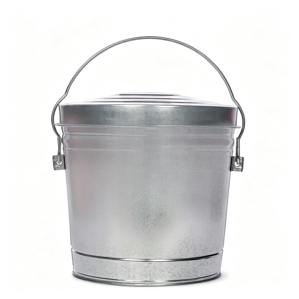 6 Gal Galvanized Steel Storage Can Locking Lid Y9529