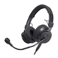 Black Broadcast Stereo Headset with Boom Microphone A972