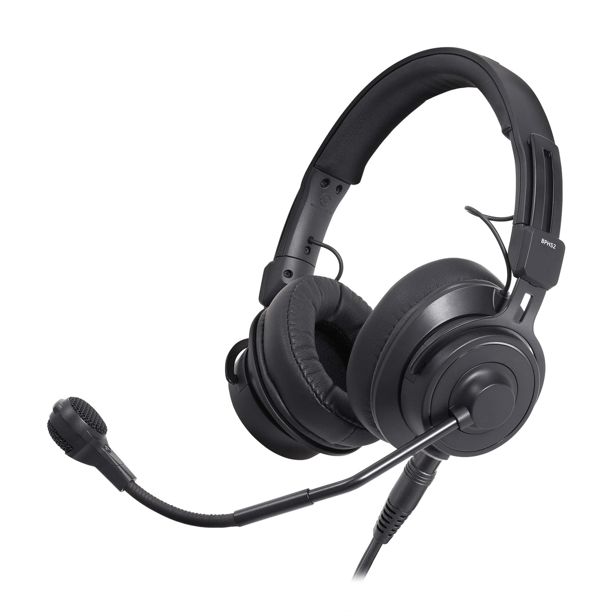 Black Broadcast Stereo Headset with Boom Microphone A972