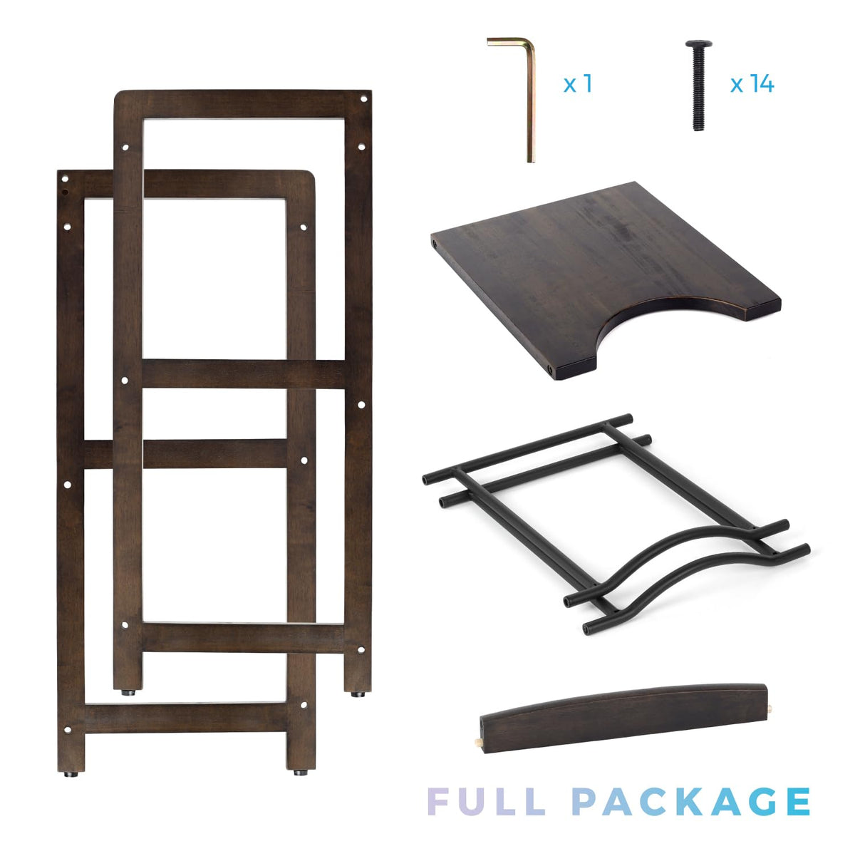 5 Gallon Water Jug Holder with Top Shelves, 3-Tiers Solid Wood Water Dispenser Stand S351