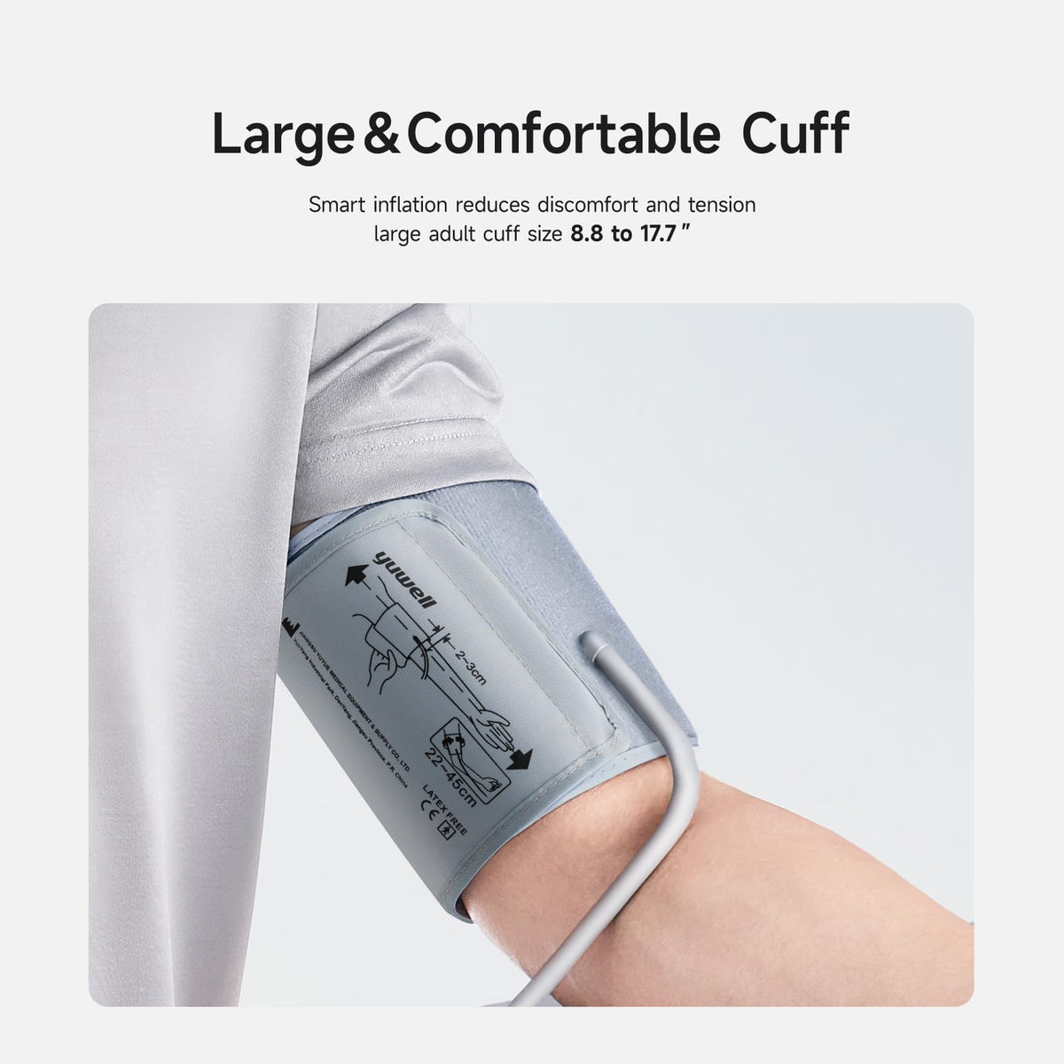 Upper Arm Blood Pressure Monitor with Large Cuff and Large Display J259115