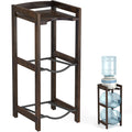 5 Gallon Water Jug Holder with Top Shelves, 3-Tiers Solid Wood Water Dispenser Stand S351