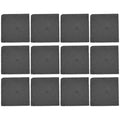 Black 12pcs Natural Stone Coaster Set G53425