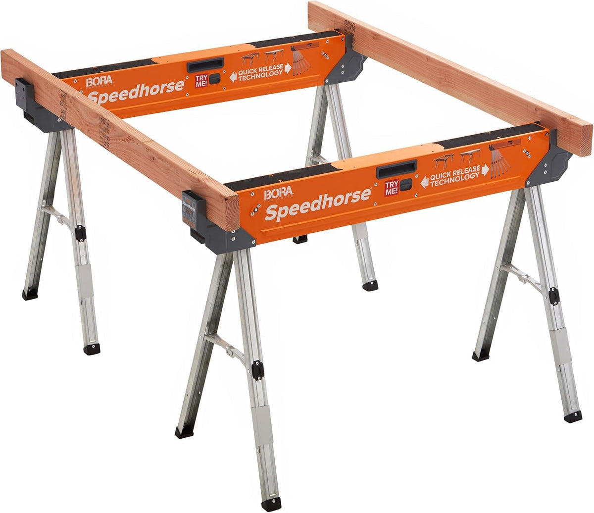 2 Pack Folding Heavy Duty Metal Sawhorse C377199