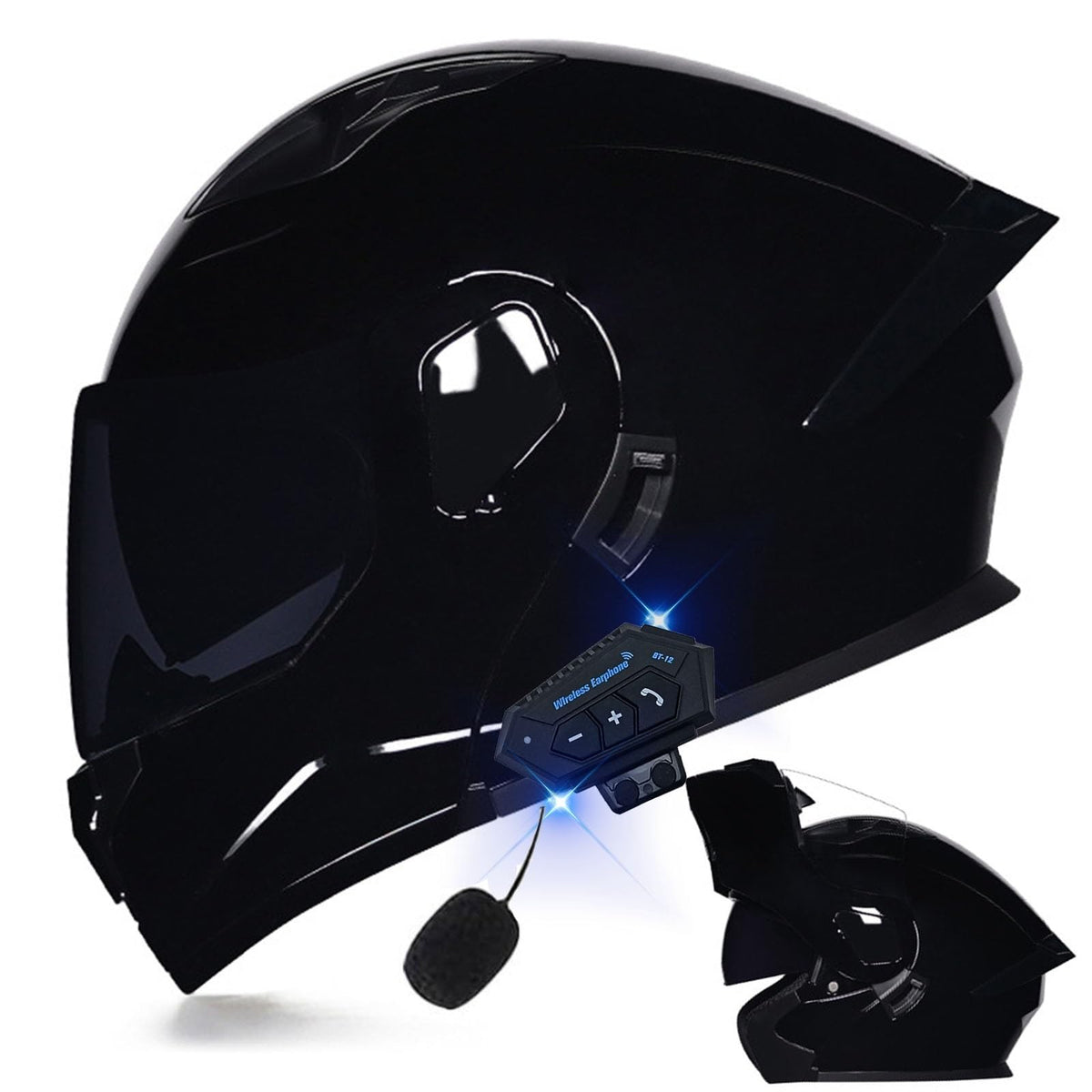 DOT Approved Full Face Flip up Anti-Fog Double Visor Motorcycle Helmet I707