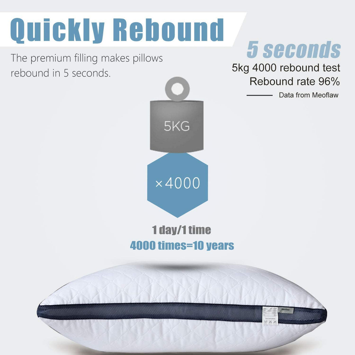 Queen Size Bed Pillows Set of 2 Z1839