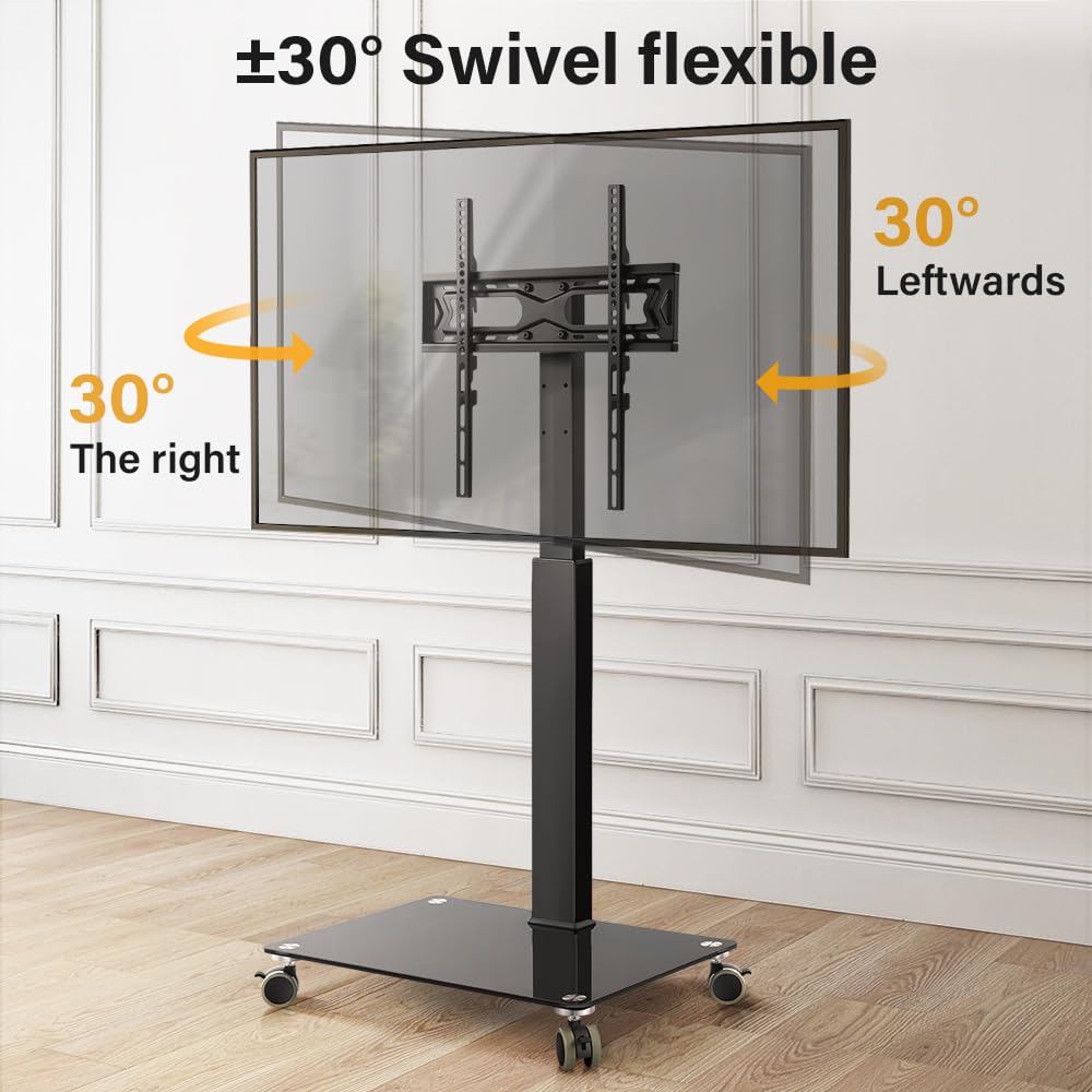 Rolling Floor TV Stand for 27-60 inch LED Screen with Mount X6392