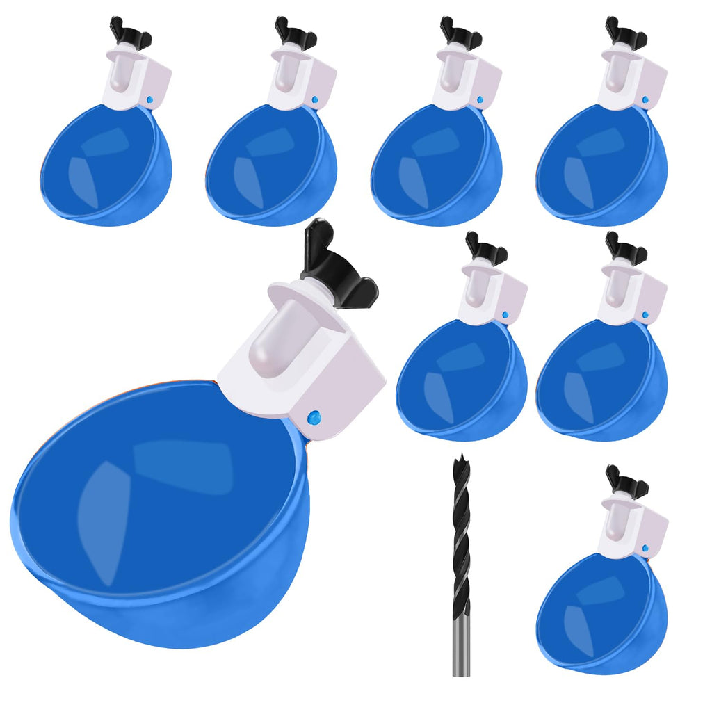 8 Packs Blue Large Chicken Waterer Cups G636559