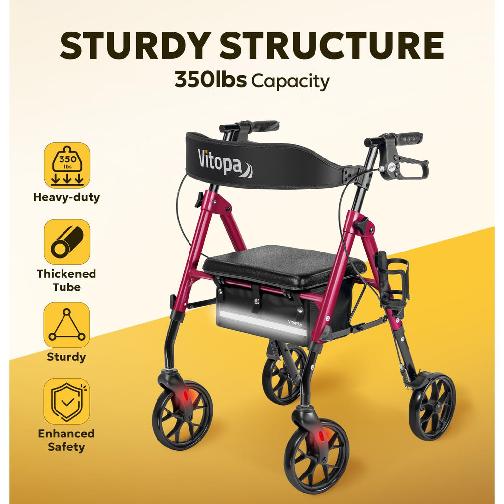 Foldable Rollator with Seat S613