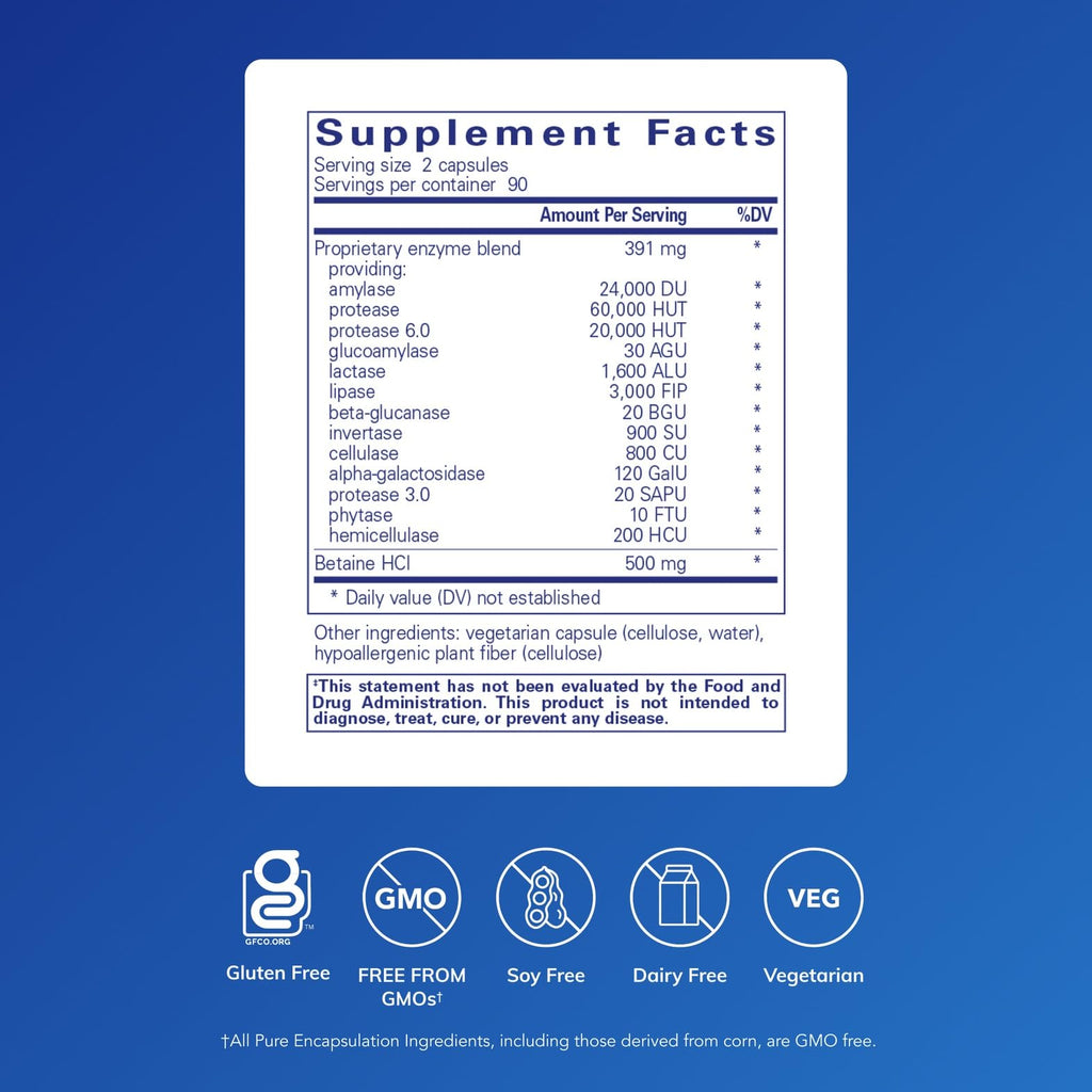 Digestive Enzymes Ultra with Betaine HCl, 180 Capsules L4558
