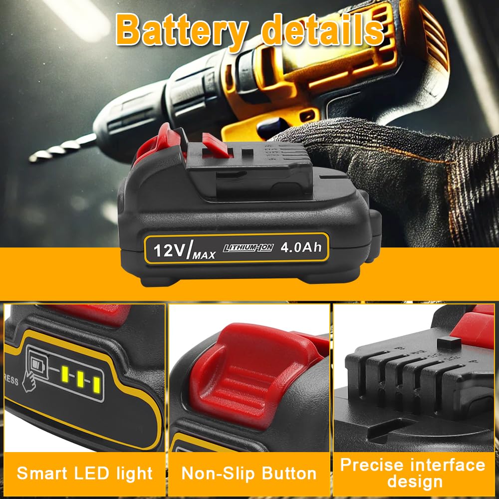 12V 4Ah Battery 2 Pack D524