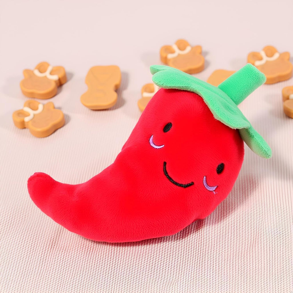 Red Squeaky Plush Dog Toys O97899