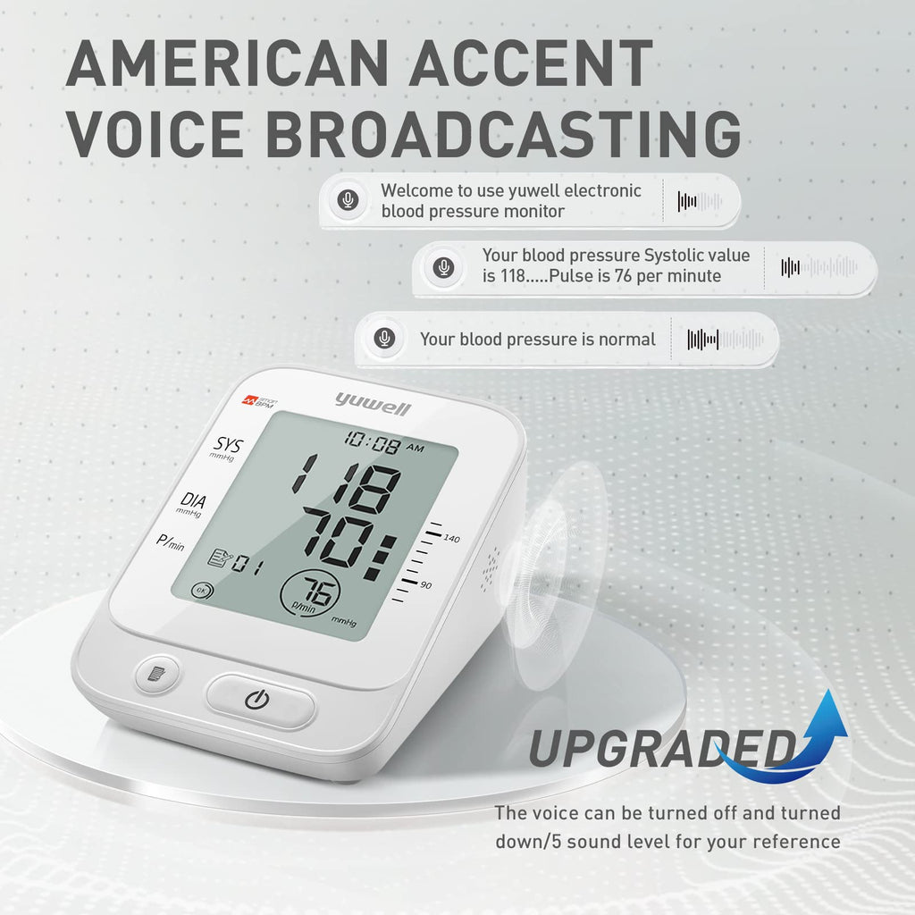 Upper Arm Blood Pressure Monitor with Large Cuff and Large Display J259115