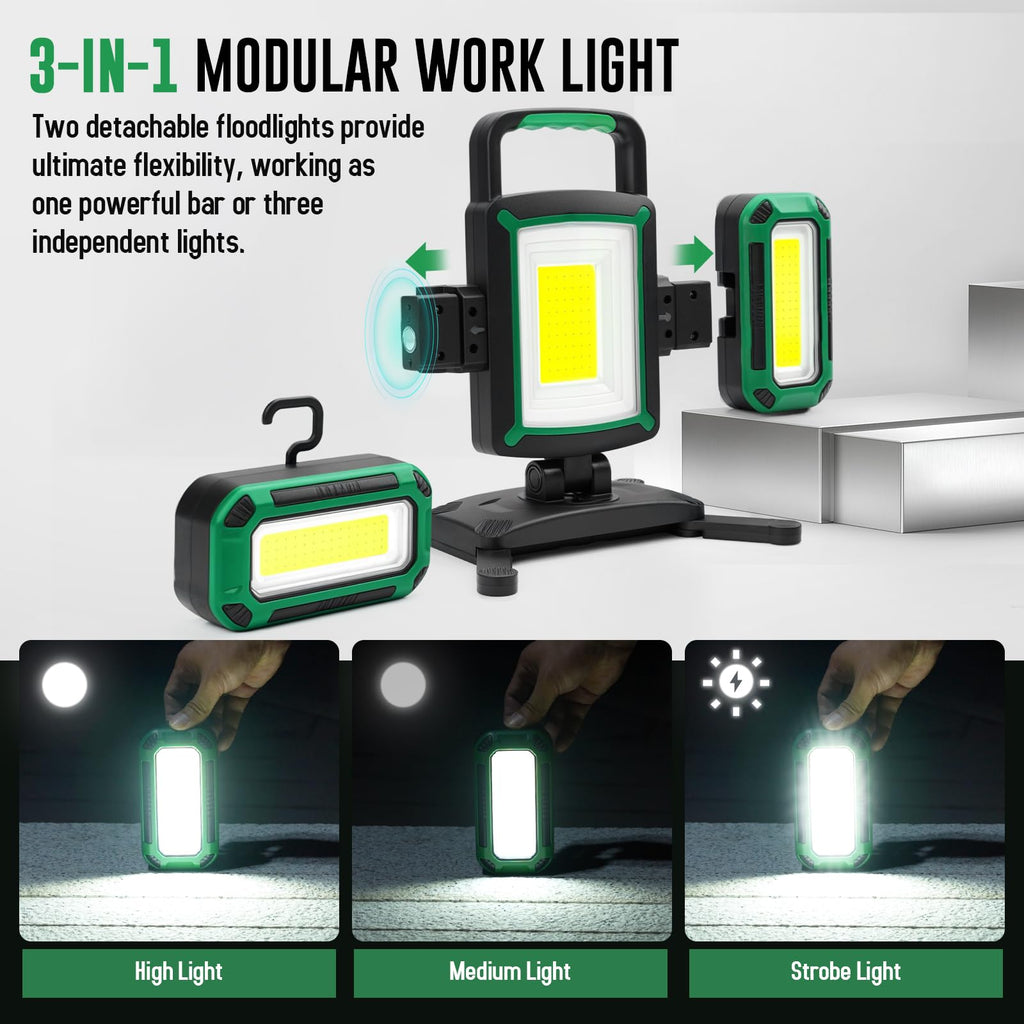 50W 5000LM Rechargeable Magnetic LED Work Light Q142