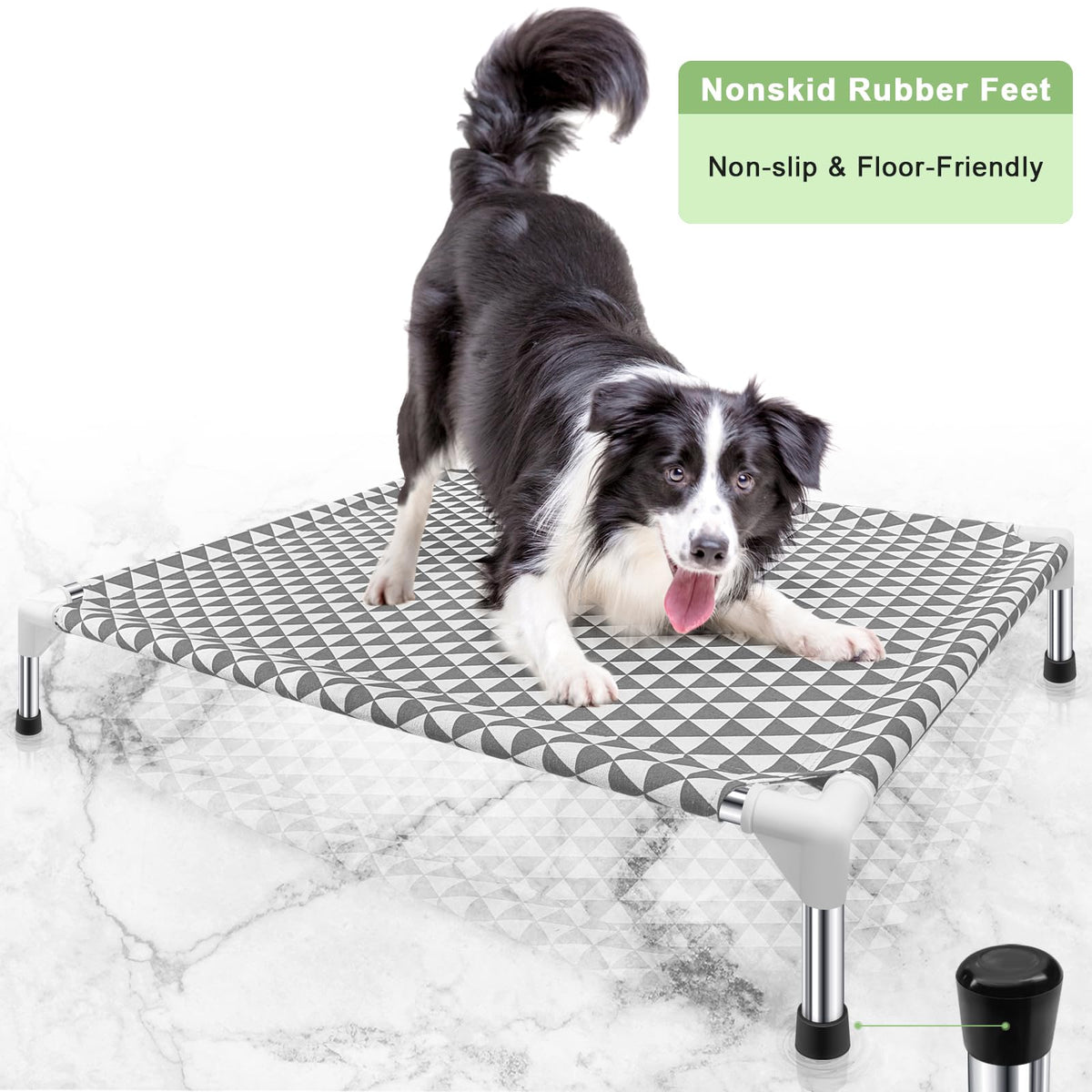 Medium Cotton Elevated Outdoor Dog Bed Y25273