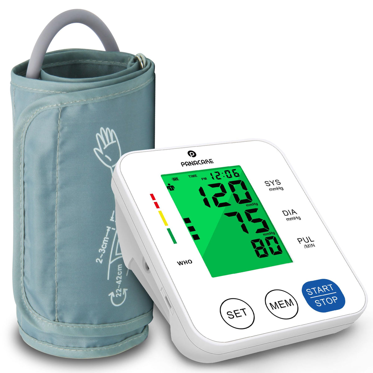 Upper Arm Blood Pressure Monitor with Adjustable Cuff and Backlit Display J5784