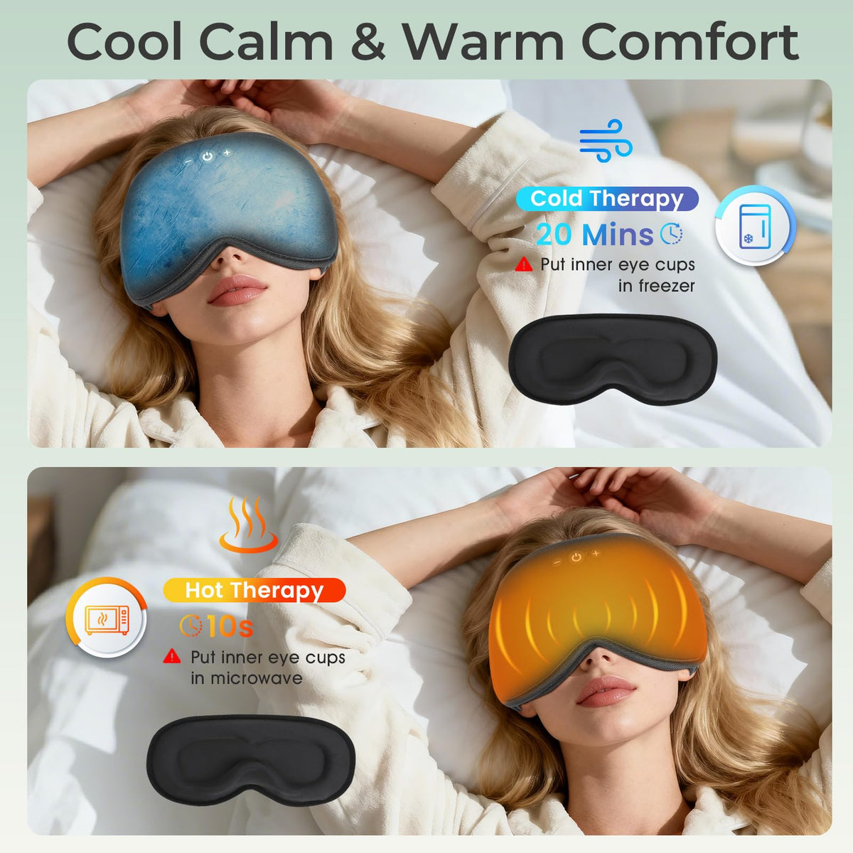 Bluetooth Sleep Mask with Hot & Cold Gel Insert A3901