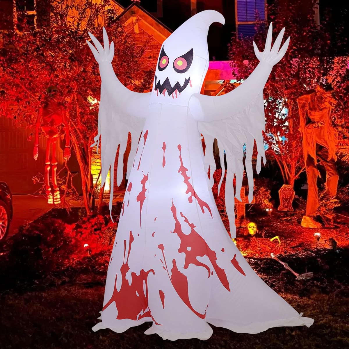 8.2 FT Inflatable Ghost with LED Lights P7545