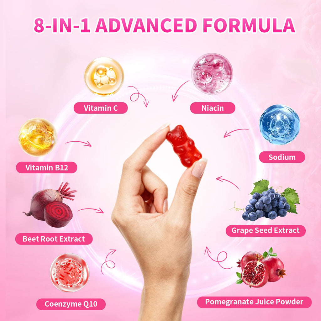 Sugar-Free Vegan Beet Root Gummies 60 Count P19173