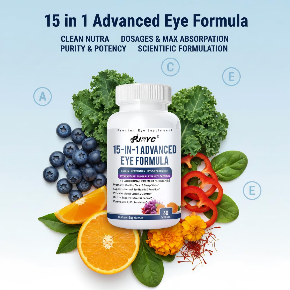 15 in 1 Eye Formula with Lutein 120 Capsules A64599