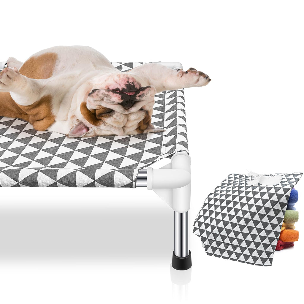 Medium Cotton Elevated Outdoor Dog Bed Y25273