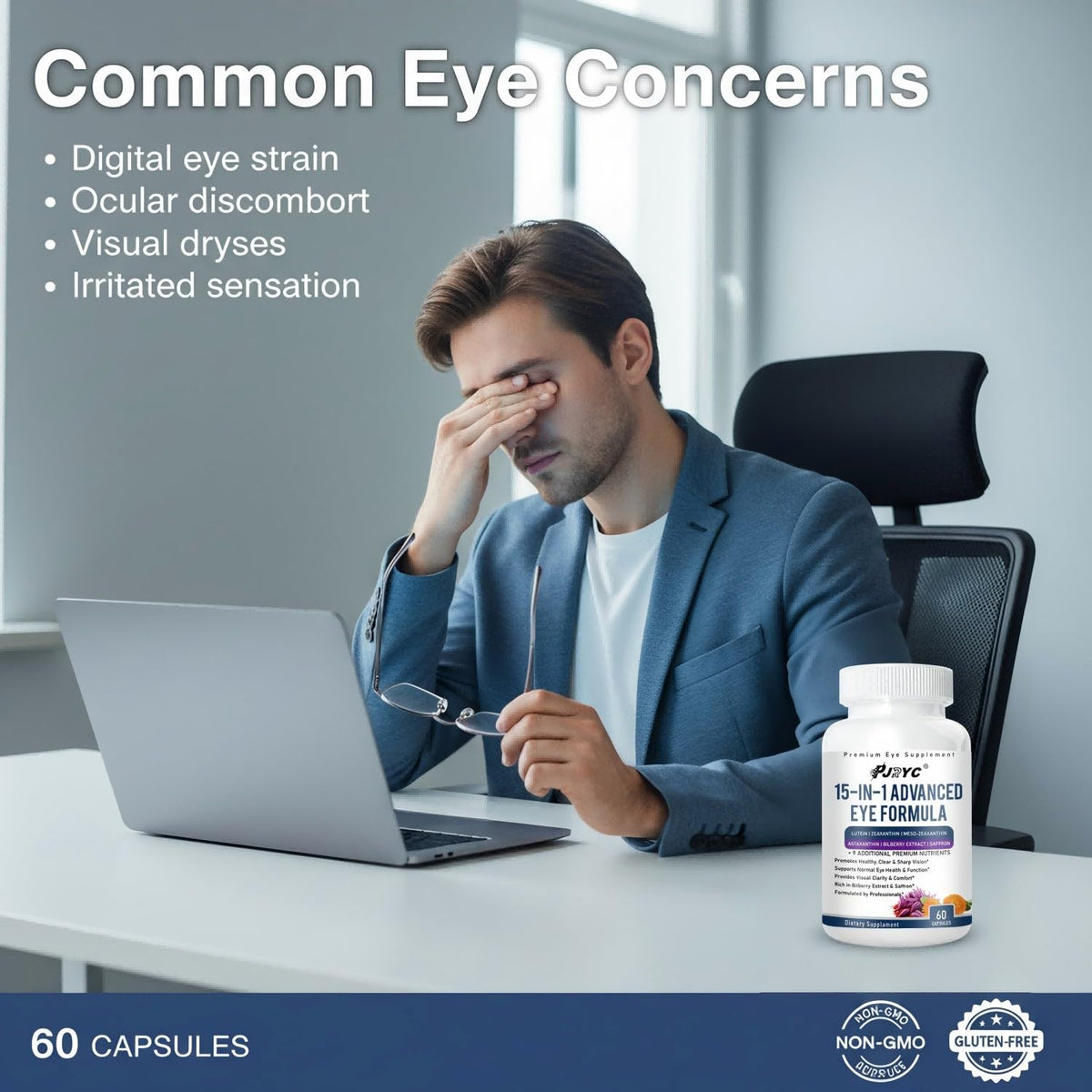 15 in 1 Eye Formula with Lutein 120 Capsules A64599