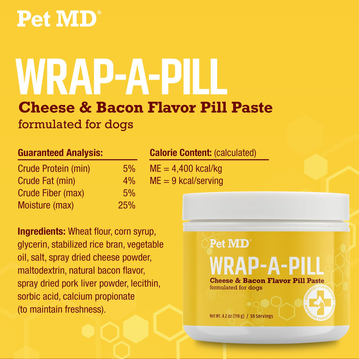 Peanut Butter, Cheese & Bacon Flavored Pill Paste for Dogs 4.2 oz Q533