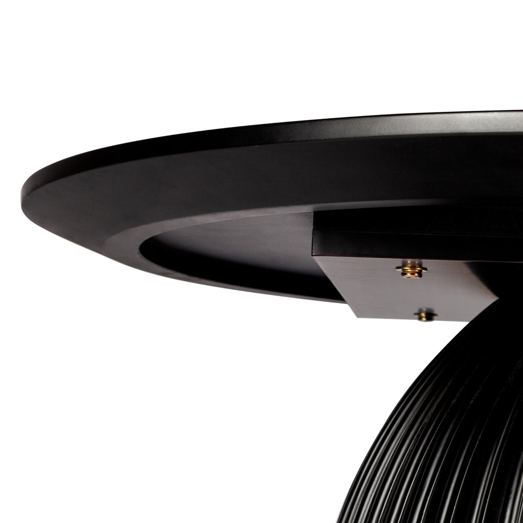 Black Round Drum Coffee Table I260361