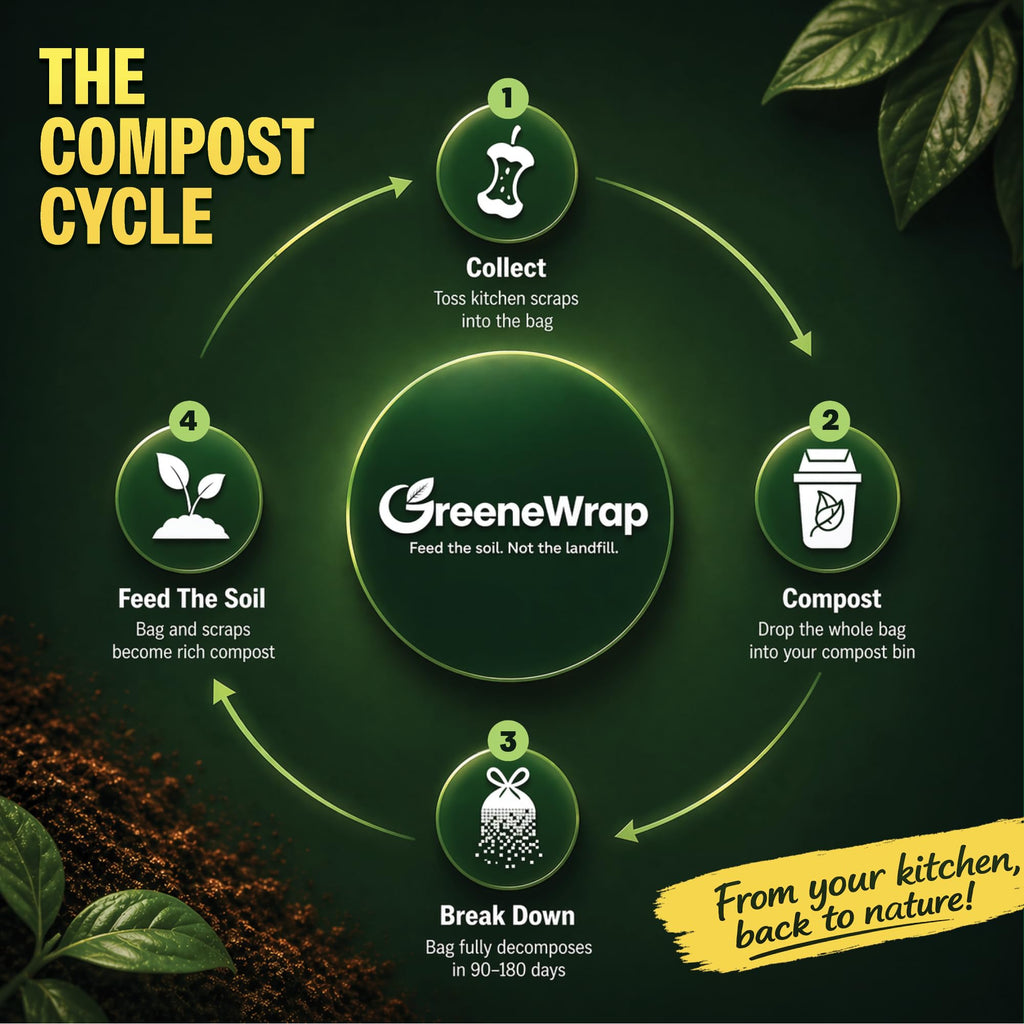 45 Gallon Compostable Trash Bags 20 Count 1.6 Mil D7531