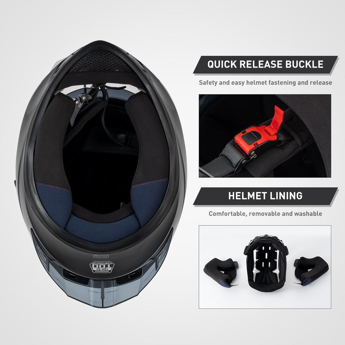 Full Face Motorcycle Helmets DOT Certified E4090
