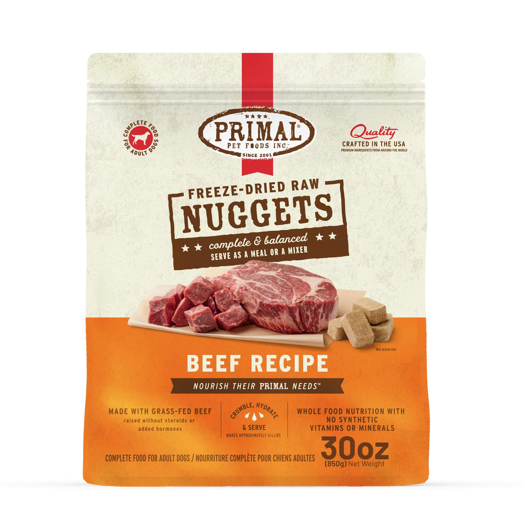 Freeze Dried Raw Dog Food Nuggets Beef 30 oz W210603