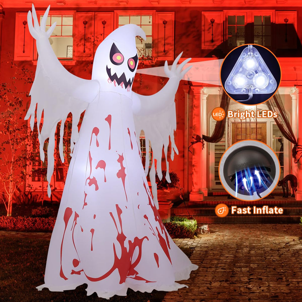 8.2 FT Inflatable Ghost with LED Lights P7545