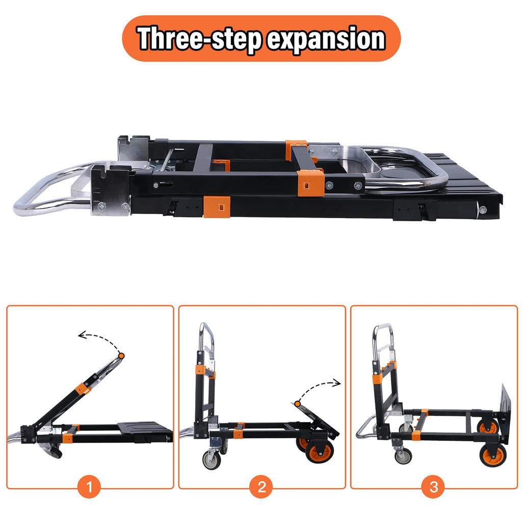 3 in 1 Folding Hand Truck 500lbs Capacity L94719