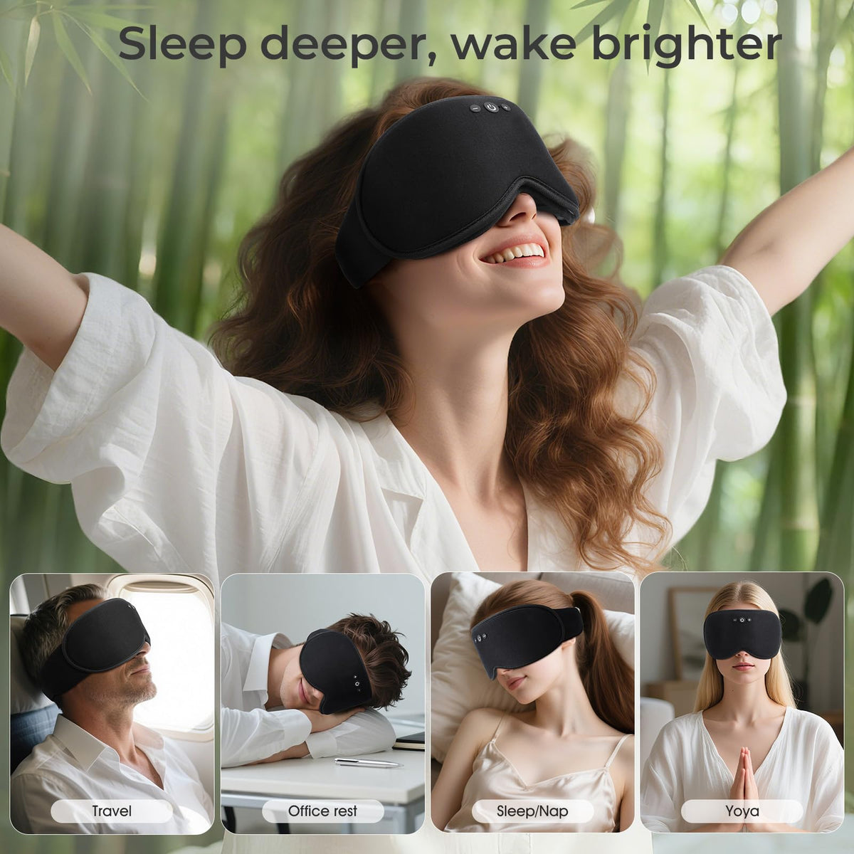 Bluetooth Sleep Mask with Hot & Cold Gel Insert A3901