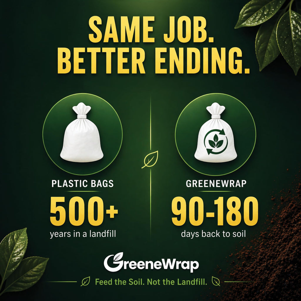 45 Gallon Compostable Trash Bags 20 Count 1.6 Mil D7531