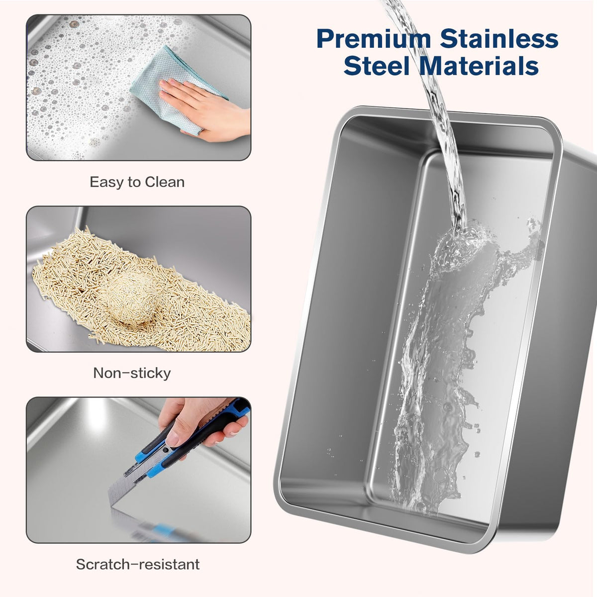 Stainless Steel XXL Litter Box N5516