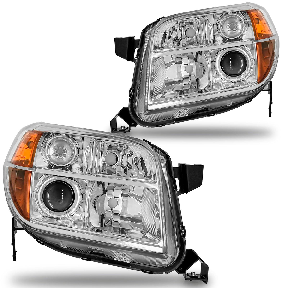 2006-2008 Honda Pilot Headlights Assembly Chrome Pair J272