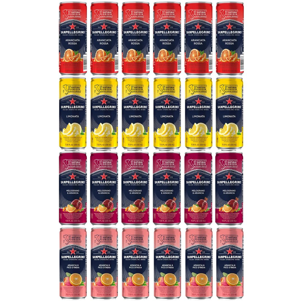Sparkling Fruit Beverages Variety Pack, 11.15 fl oz Cans, 24 Pack W93291