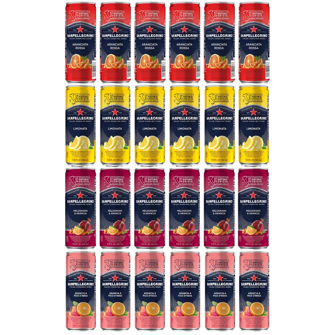 Sparkling Fruit Beverages Variety Pack, 11.15 fl oz Cans, 24 Pack W93291