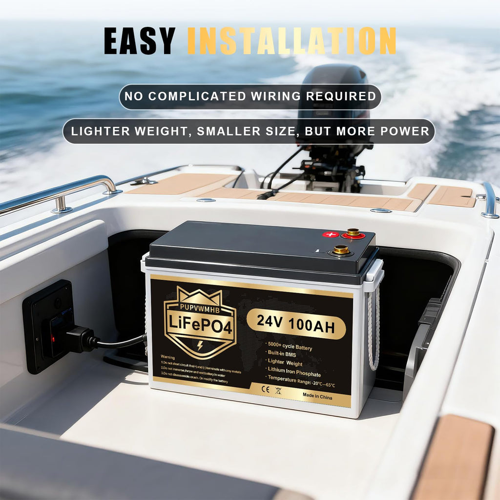 24V 100AH Lifepo4 Battery with 100A BMS H169