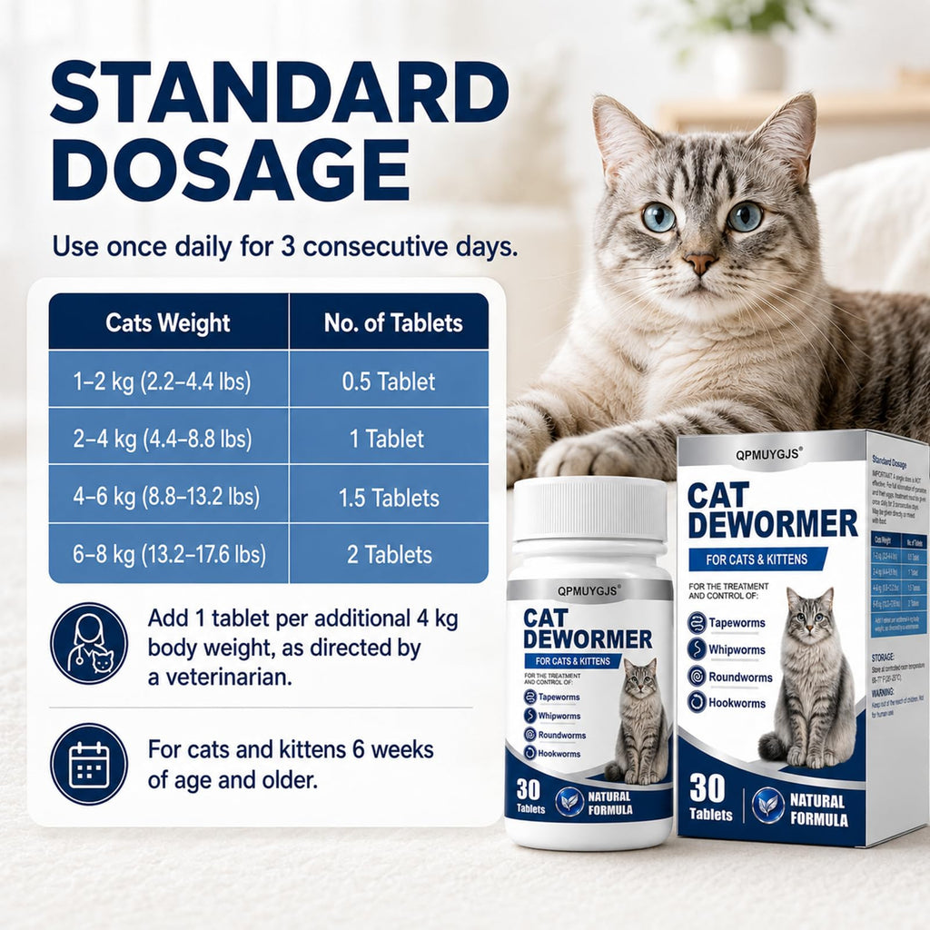 Dewormer for Cats & Kittens 30 Tablets Y416218