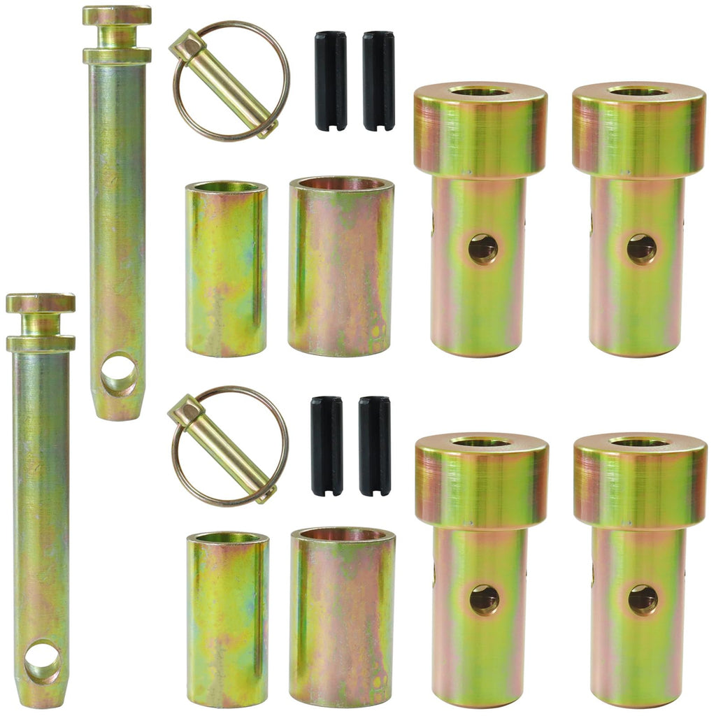 2 Pack Cat 1 Quick Hitch Adapter Bushings with Top Link Pin and Lynch Pin A174